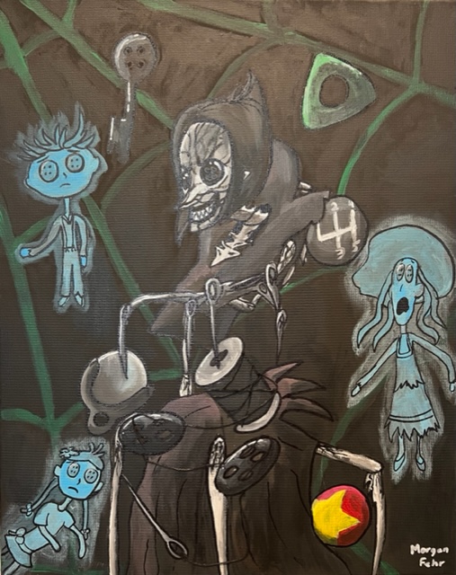 Painting of shadowy creatures