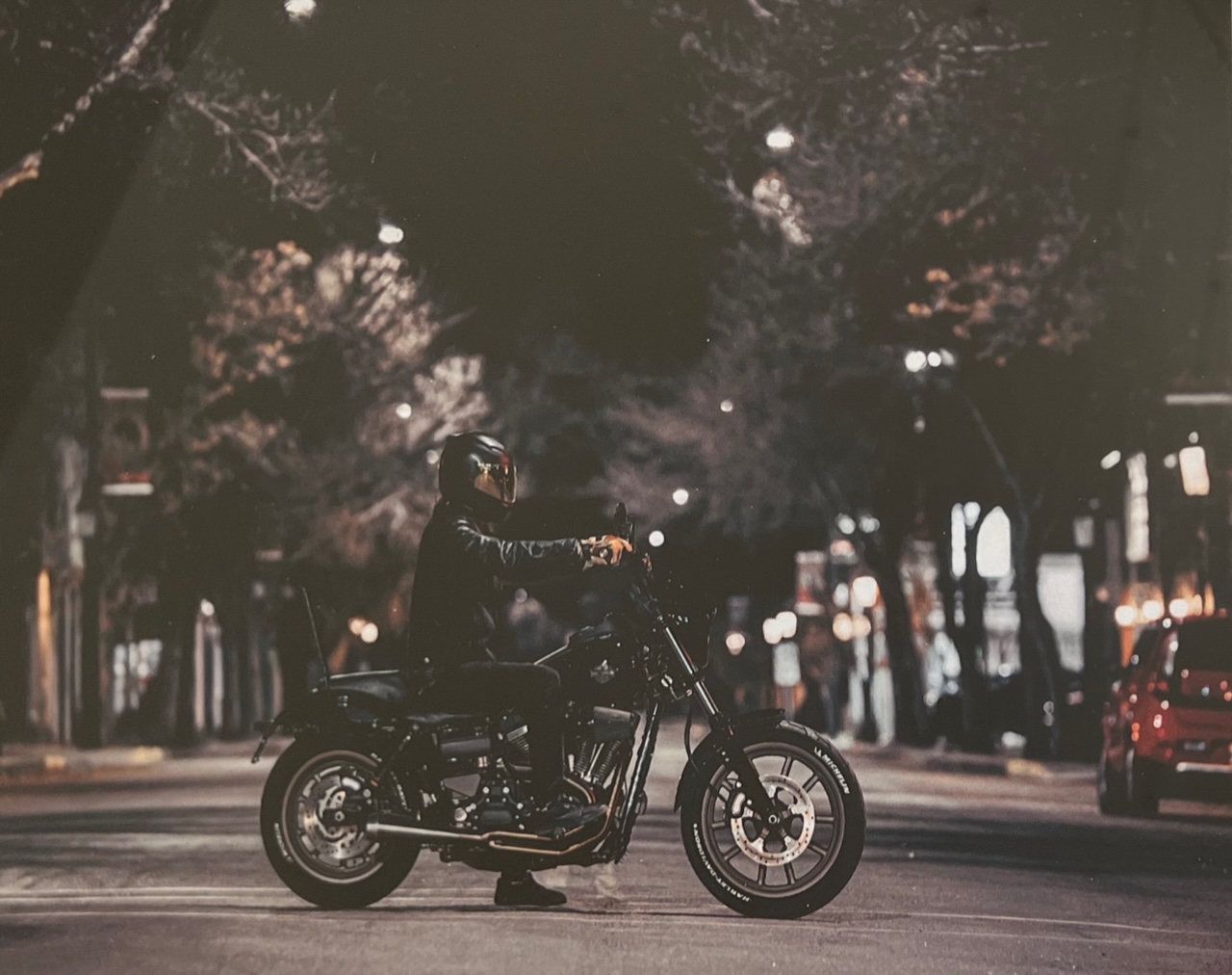Photo of person on a motorcycle