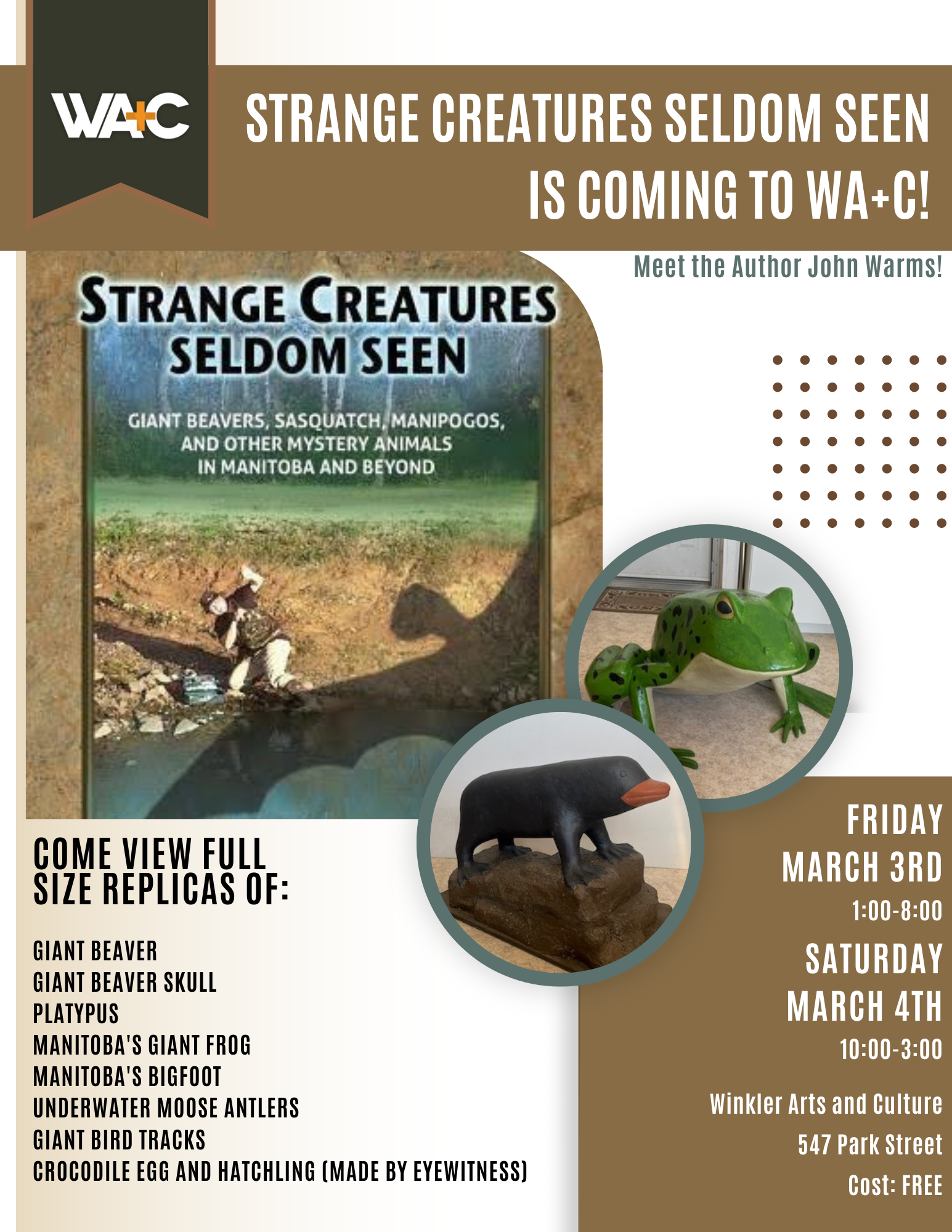 Strange Creatures Seldom Seen Winkler Arts + Culture